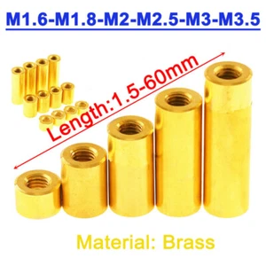 Separadores redondos de latón M1,6 a M3,5 perno separador hembra conector roscado pilares - Imagen 1 de 17