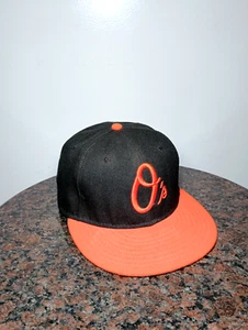 Baltimore Orioles New Era 59Fifty eng anliegende 7 1/4 MLB Baseballmütze schwarz & orange - Bild 1 von 7