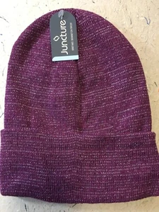 Womens Berry Fleece Lined Toboggan Knit Winter Hat Cap Ski Snowboard Running - Picture 1 of 2