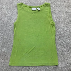 Chico's Traveler's Camisole Women's 1 Green Tank Shell Slinky Stretch Office - Picture 1 of 7