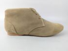 Lacoste Haxby Beige Suede Leather Ankle Boots Uk 8 Eu 42 New