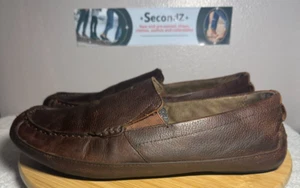 Mocassino Olukai Akepa Moc pelle marrone casual slip on scarpe driver uomo taglia 10M - Foto 1 di 11