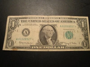 (1) $1.00 Series 1963-A Federal Reserve *Star* Note G Circulated Condition - Picture 1 of 3