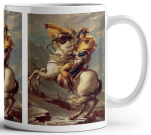 Tazza caffè Napoleone che attraversa le Alpi amante dell'arte regalo Natale 2024 tazza pittura - Foto 1 di 3