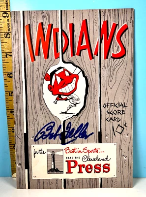 🔥 1951 Cleveland Indians Scorecard BOB FELLER AUTOGRAPH!  HIGH GRADE🔥 - Image 1 of 4