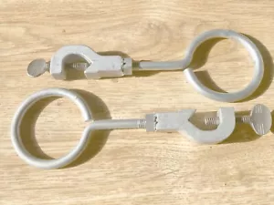 "Lote de 2 abrazaderas de aluminio con soporte de anillo de pescador de laboratorio de química nuevas de 2"" para soporte de laboratorio" - Imagen 1 de 2