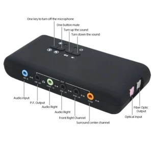 USB External Stereo Sound Card with 2 MIC Heads SPDIF Recording and Playback - Afbeelding 1 van 11