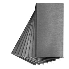Aspect 3in X 6in Short Grain Metal Tile in Brushed Stainless (pack of 8)
