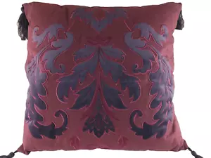 Macy Hallmart Collectibles Red Embroidered Decorative Pillow 20" x 20" Brand NEW - Picture 1 of 8