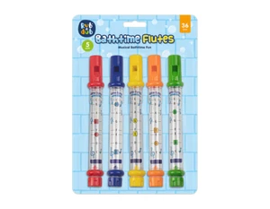 Bathtime Flutes Baby Playtime Water Music Waterproof Toddler Kids Fun 5 Pcs UK - Picture 1 of 3