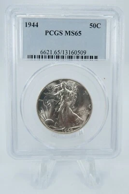1944-P PCGS MS65 Walking Liberty Half Dollar Business Strike Walker Silver 50C - Image 1 of 2
