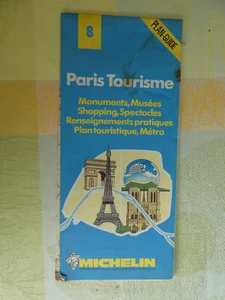 Carte michelin 8 paris tourisme  plan guide 1989 1ere edition - Picture 1 of 3