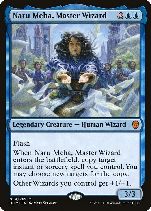 MTG NARU MEHA, MASTER WIZARD 059/269 - MYTHIC REGULAR (DOM) Dominaria - LP - Image 1 of 1
