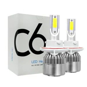 2pcs Car Headlight Bulb 3800LM 6000K 36W COB LED Car Headlight Kit with Hi or Lo - Picture 1 of 12