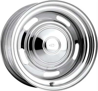 U.S. Wheel 57 Series Chrome Rallye Wheel 15"x10" 6x5.5" BC Set of 4 - Image 1 of 2