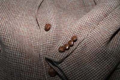 Vintage Harris Tweed Jacket Sportscoat Land's End Charter Collection 44 Long Ivy - Image 1 of 4
