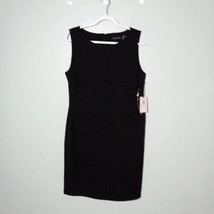 Ivanka Trump Dress size 16, NEW! Black Pencil Knit Pleat Waist Career Party - Picture 1 of 11