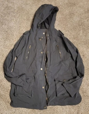 Женская легкая куртка XL темно-серая на молнии с карманами - Изображение 1 из 4