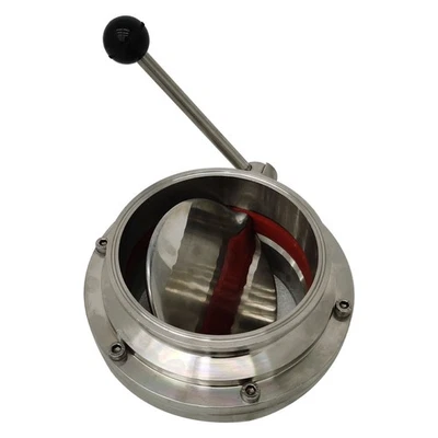 PreAsion Sanitary Butterfly Tri Clamp Valve with Slicone Gasket Stainless Steel  - Image 1 of 4