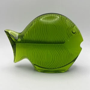 Unikat BACCARAT Frankreich Glas Kristall GIFT KUGEL BLAS FISCH Figur RAR - Bild 1 von 11