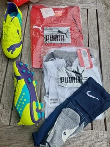 Puma evoPower 3 FG Jr EUR 38 Damen Fußballschuhe SET Nocken T-Shirt Hose Gr S - Bild 1 von 3