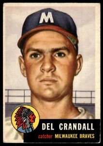 1953 Topps Set Break Del Crandall Milwaukee Braves #197