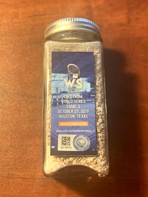 2017 World Series Champion Houston Astros Game 3 Used Dirt MLB Hologram MMP - Image 1 of 3