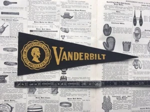 Vintage College Pennant Vanderbilt University Felt Banner Flag Mini 10 Inch - Picture 1 of 1