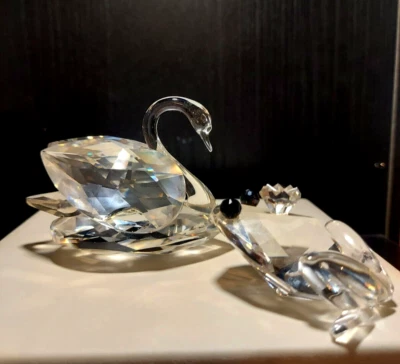 Swarovski Schwan und Froschkönig, Set 2-Teilig - Bild 1 von 4