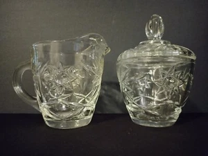 Vintage Star of David Glassware - Creamer & Sugar Set - Picture 1 of 10