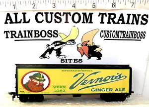 HO SCALE CUSTOM LETTERED VERNORS COLLECTIBLE REEFER LOT 20 ALSO AVAIL IN O SCALE - Picture 1 of 11