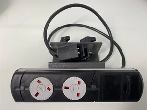 Rotasoc CMD RAB502 2 Gang Non-Fused Socket Module Black/Grey With Mount - Picture 1 of 3