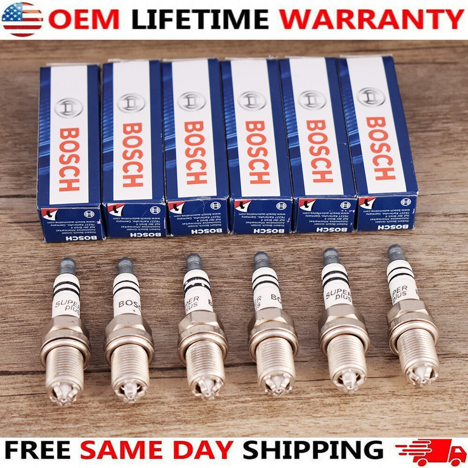 6pcs 0242236562 For BMW Spark Plugs Platinum+4 4417 E39 E46 E83 E36 E53 Bosch Foto 1 de 4