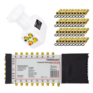 PremiumX Sat-Multischalter 5-16 SAT Switch Satelliten Multiswitch Quattro LNB 4K - Bild 1 von 7