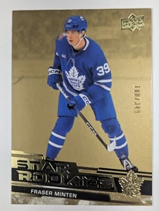 2023-24 Upper Deck Star Rookies Box Set #23 Fraser Minten Gold Rookie #D 180/349 - Imagen 1 de 2