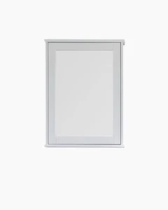 Bathroom Mirror Cabinet Vanity Matte White Shaving Storage 600mm Elegant - Picture 1 of 4