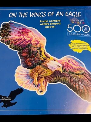 F.X. 1999 nuevo Rompecabezas SCHMID 500 piezas ON THE WINGS OF AN EAGLE sellado de fábrica nuevo en caja Foto 1 de 4