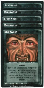 Brainwash x4 + 1 Jyhad V:TES VTES Vampire CCG - Picture 1 of 1