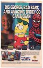 1992 George Forman Bart Simpson Spider-Man Game Gear Vintage Print Ad/Poster