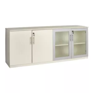 Mayline Medina Series Low Wall Cabinet with Doors in Sea Salt - Picture 1 of 7