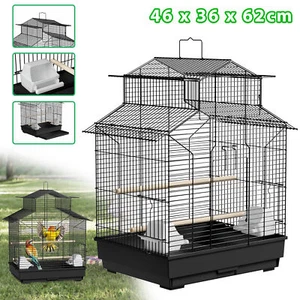 Vogelvoliere Vogelkäfig Vogelgehäuse Papageienkäfig Haustierkäfig mit Sitzstäbe - Bild 1 von 12