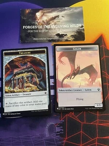 Treasure / Golem Token - Secret Lair - SLD - Cute to Brute Double Sided - Picture 1 of 1