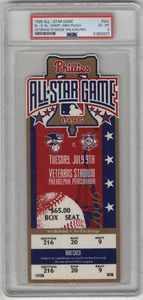 1996 All-Star Game Ticket Stub Veteran's Stadium Philadelphia PSA 6 EX-MT seat 9 - Picture 1 of 2