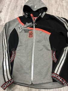 Felpa grafica Harley Davidson zip nera e grigia donna XL moto - Foto 1 di 10