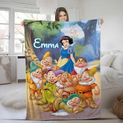 Custom Disney Snow White and the Seven Dwarfs Blanket, Disney Princess Snow - Image 1 of 4