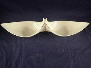 UNIQUE LENOX FINE CHINA DOUBLE RELISH DISH W/ GOLD TRIM - Picture 1 of 3