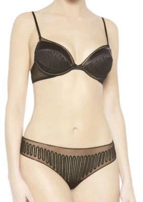 La Perla Zigzag Soutache Bra sz I 4B / US 38B / EU 85B & panty I 3 / US M set  - Image 1 of 4
