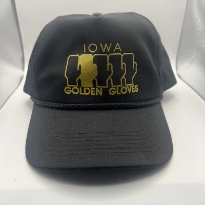GUANTES DORADOS IOWA SOMBRERO SNAPBACK NEGRO NUEVO STOCK ANTIGUO TALLA ÚNICA Foto 1 de 4