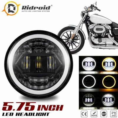 Proyector 4D 80W 5,75 pulgadas 5-3/4 Faro LED Halo DRL haz alto/bajo Foto 1 de 4
