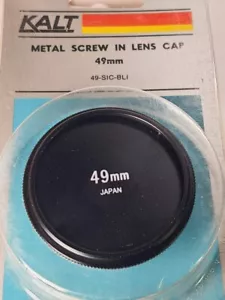 49mm Metal Front Lens Cap Screw-in 49 mm High Quality E49 Rare Japan made Kalt - Picture 1 of 3
